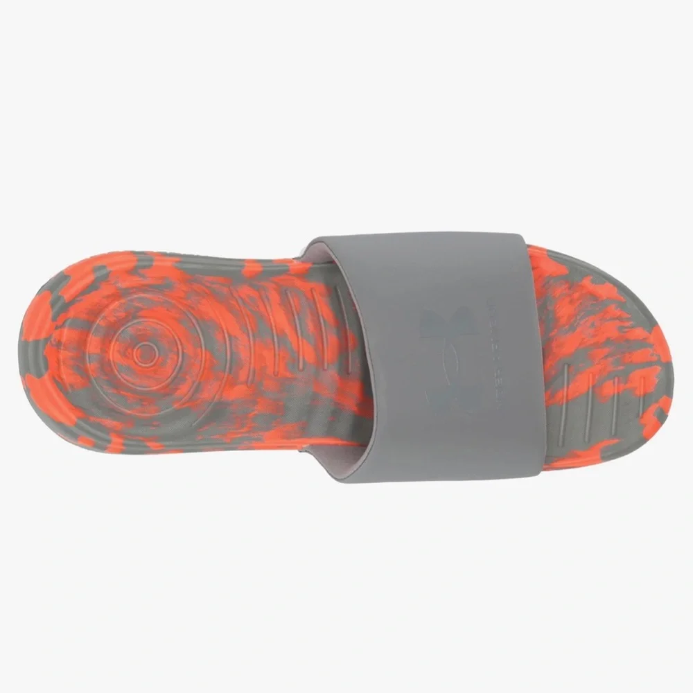 Under Armour Slides in Orange and Gray